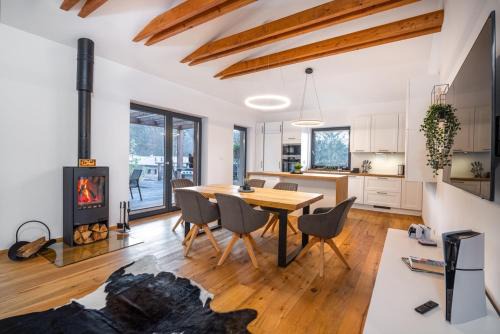 Sazava House | Modern Nature Retreat w Pool, PS5 & Hot Tube