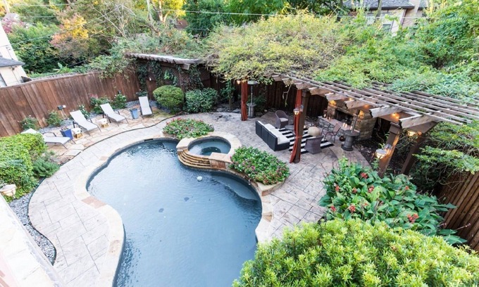 Greenland Hills House | Modern Tudor with Pool & Backyard Oasis on the M Streets in the Heart of Dallas