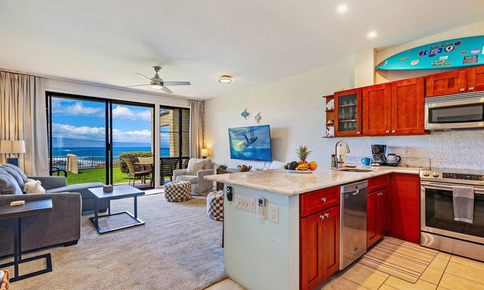 Napili Condo | Modern, Updated, & Clean Oceanfront Get-A-Way at Napili Point. Not on Min. List
