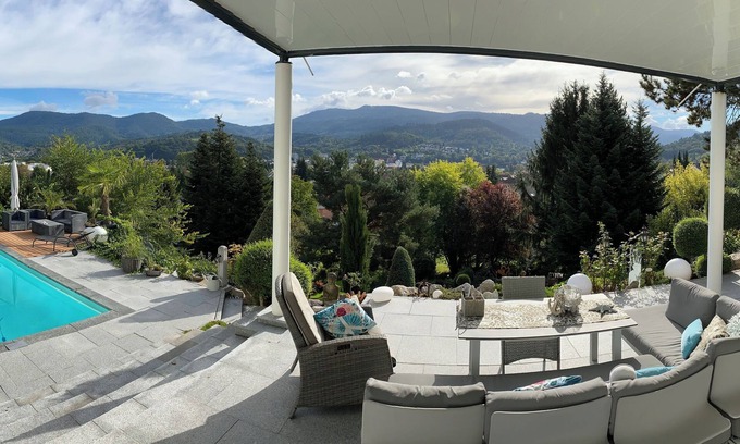 Gernsbach Apartment | Modern vacation apartment with view and pool near Baden Baden in the Black Forest