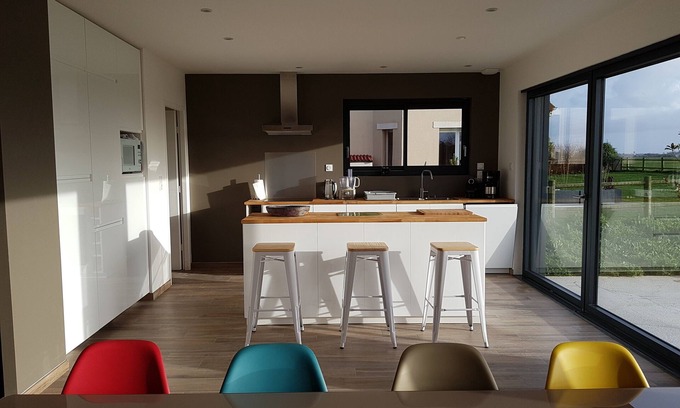 Normandy Landing Beaches House | Modern wooden house in a seaside village, landing beaches