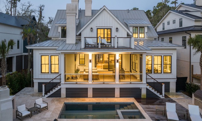 Palmetto Bluff House | Moreland's Newest 5 bedroom Rental - Private Pool & Views of the Marsh