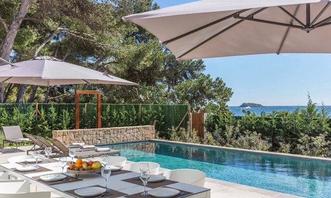 Cala Pada Villa | My Rental Homes - Villa Crozet nfinity pool directly in front of the sea