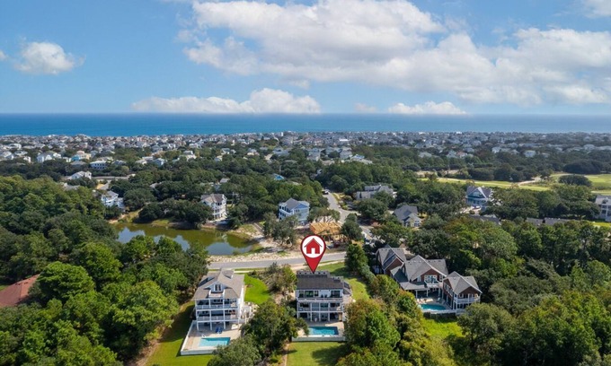 Corolla House | NEW, Lux Soundfront, Heated Pool, HotTub, Elevator, Renowned Currituck Club Access