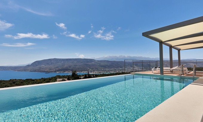 Chania Villa | New Luxury Seaview Villa with 2 Heated Pools