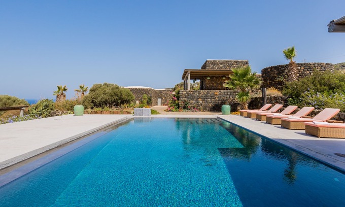 Pantelleria Villa | New structure with 3 dammusi, infinity pool and breathtaking sea view
