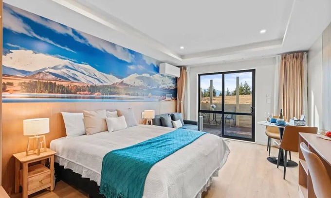 Lake Tekapo Apartment | New warm modern 1 bedroom premuim studio/kingbed+sofa bed/unit2