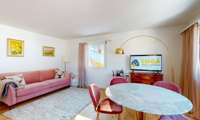 St. Moritz Apartment | Newly renovated 3½ room apartment on the 1st floor.