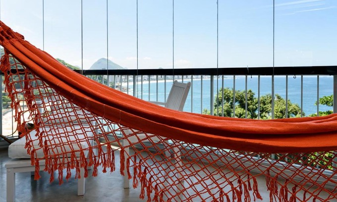 Vidigal Apartment | Ocean Blue Moderno Próximo à Praia do Leblon Vista Mar Espetacular Piscina Garagem Wi Fi e Sauna
