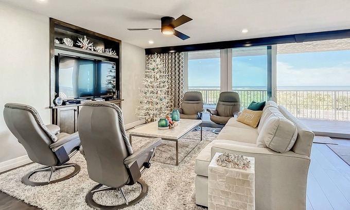 New Smyrna Beach Condo | Oceanfront condo with large balcony, WiFi, W/D, beach access, pool & hot tub