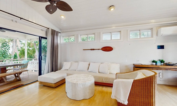 Waialua House | Oceanfront home w/detached studio, lanai, hot tub, beach access and WIFI