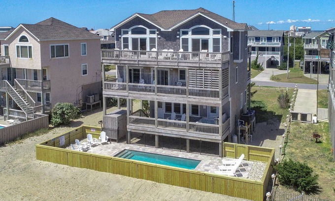 Waves House | Oceanfront home with private pool, hot tub, game room, sundecks & fast WiFi