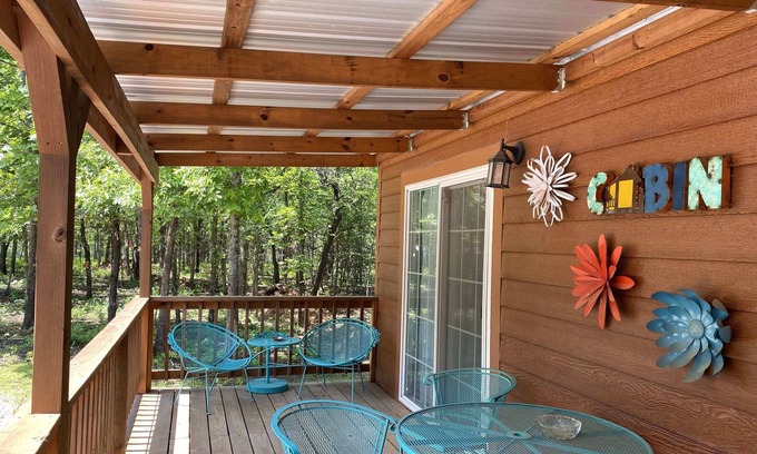 Okmulgee County Cabin | OK40 Ranch North Cabin in the woods