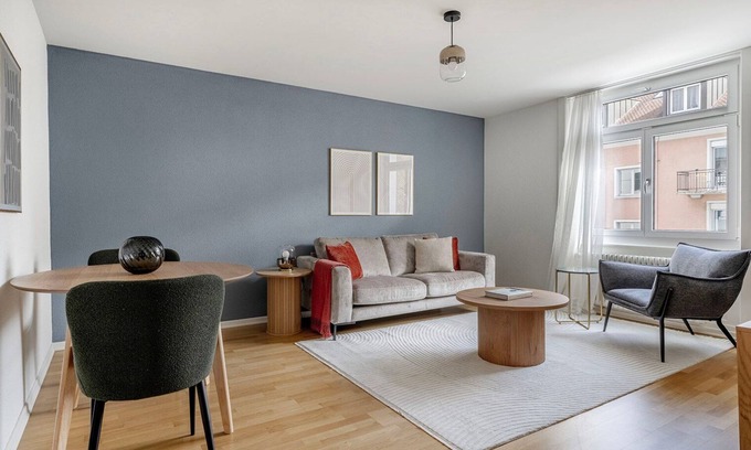 Sihlfeld Apartment | Outstanding Wiedikon 1BR w/Private W/D, near Shops, by Blueground