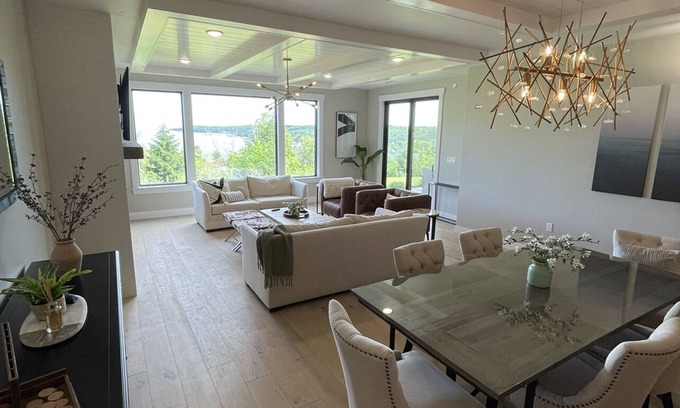 Sister Bay Condo | Overlook Downtown in this New 1st Floor Condo with a Beautiful Water View!