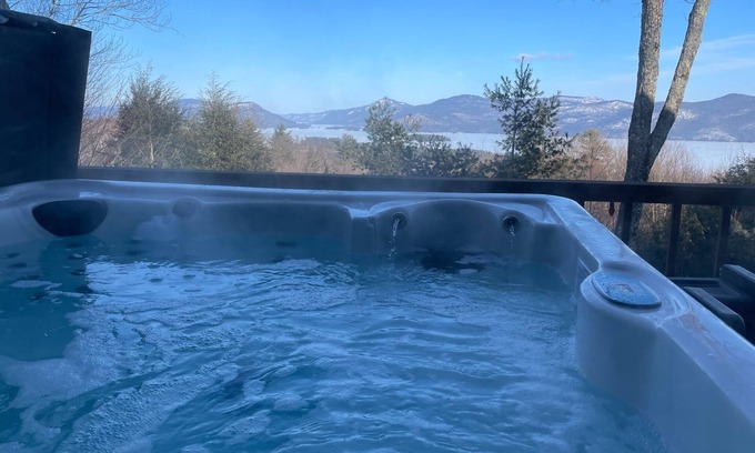 Diamond Point House | Panoramic Lake George & Mountain View Home, Hot Tub