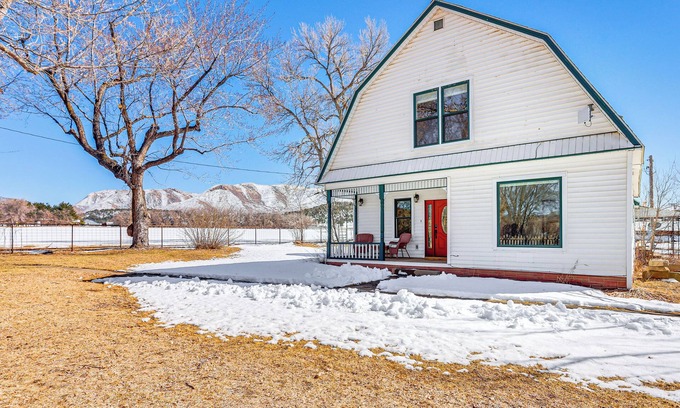 Mancos House | Patio & Mountain Views: Farmhouse in Mancos!