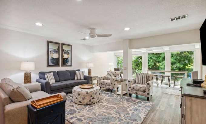 Fernandina Beach House | Pet Friendly Lagoon Villa | Across the Street from the Beach