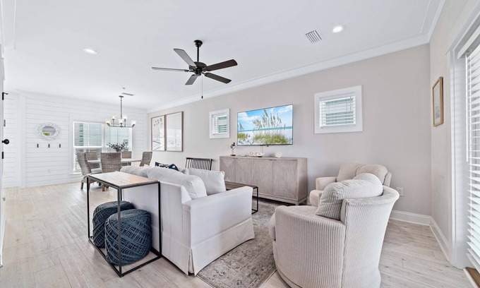 Orange Beach House | Pool, Walk To Beach & Restaurants, Water Views, Luxe Amenities, 3BR, Sleeps 9