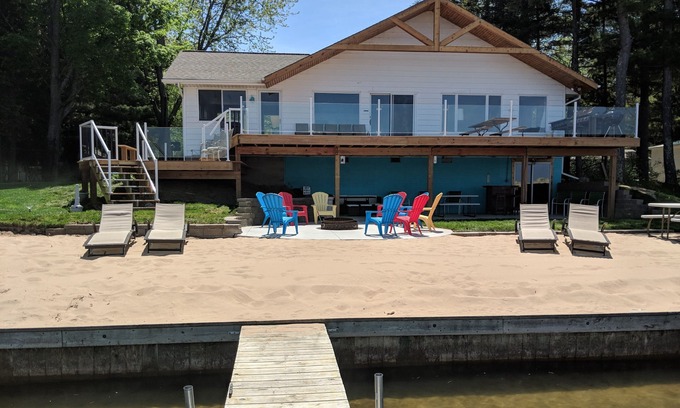 Silver Lake House | Private Beachfront on Silver Lake: Amazing Views, Pontoon Boat, Kayaks