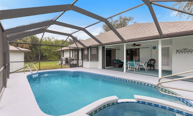 Sebastian Highlands House | Private Oasis! Heated Pool, Lanai with Poolside Bathroom, Grill, Mins to Beach!