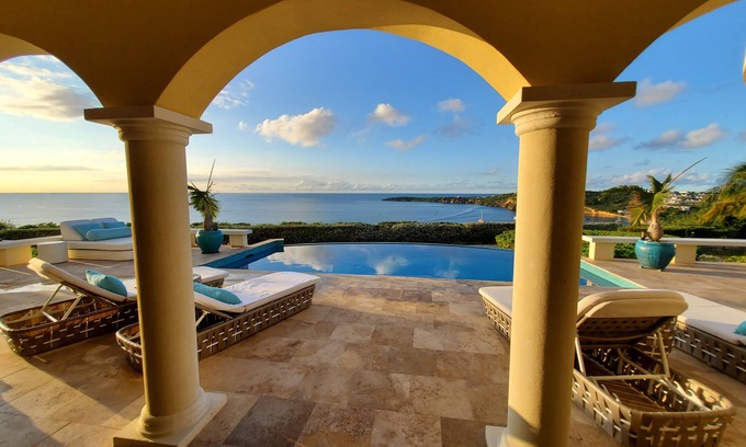 Crocus Hill Villa | Private; one of the best views on Anguilla; heated pool.