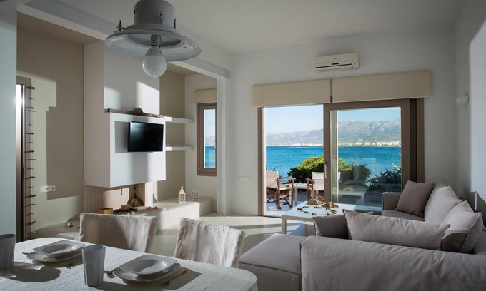 Stalida House | Private peaceful sea front house with spectacular view