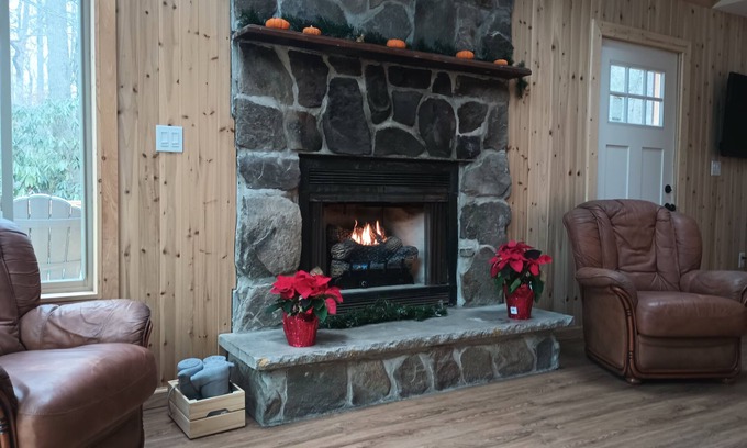Greentown House | Raccoon House & Spa. Scandinavian style retreat w/sauna and hot tub.