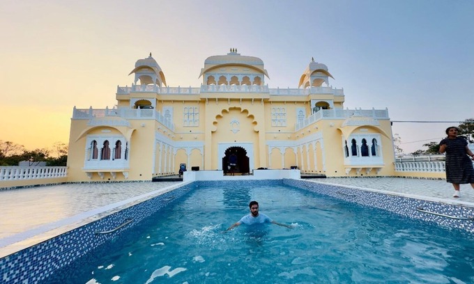 Ibrahimpatan Villa | Rajputana Palace with Private Pool in Hyderabad by Homeyhuts