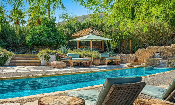 Magnesia Falls Cove House | Rejuvenating retreat with pool, artistic finishes, & mtn views - dog-friendly