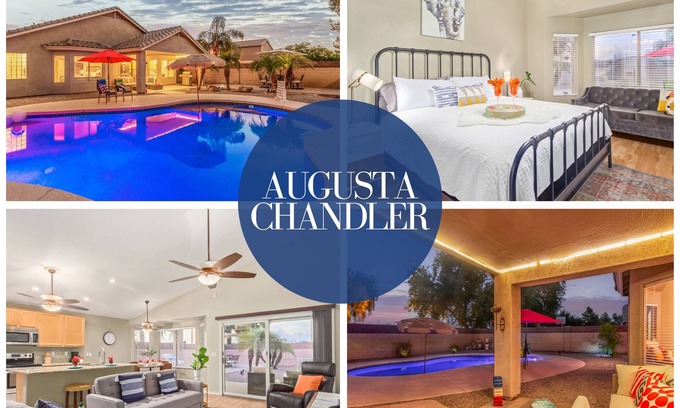 Chandler House | Relaxing Chandler Pool Escape with Game Room and Office
