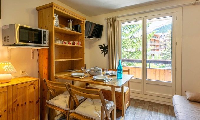 Val-d'Isere Apartment | Renovated studio with balcony, parking and near slopes in Val-d'Isère