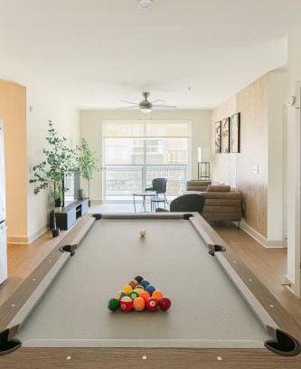 Forest Park Apartment | Resort-Style Retreat 1 King 2 Queens, Pool table