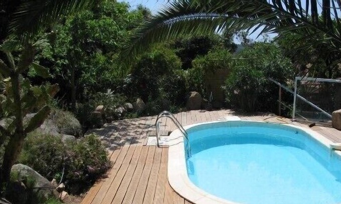 Grosseto-Prugna Villa | Rez of garden of air-conditioned villa facing Gulf of Ajaccio Porticcio private pool.