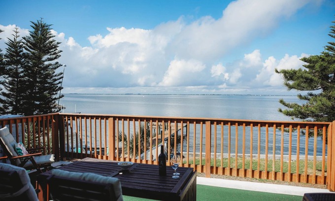 Crescent Beach Apartment | Riverfront*Shared Pool*3-Minute Walk to Beach (201)