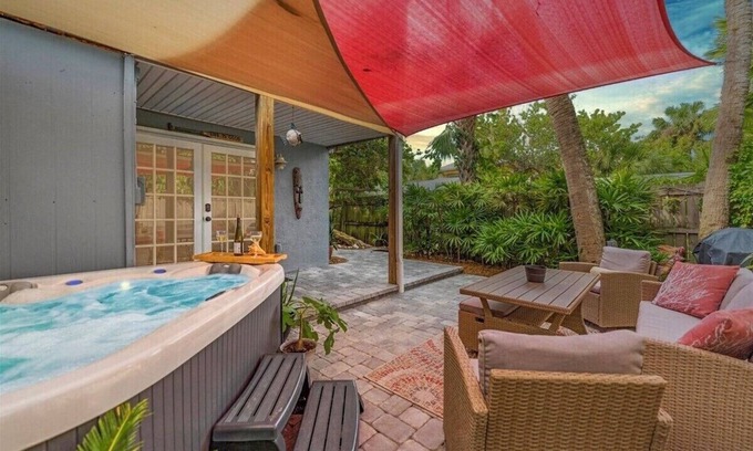 Cocoa Beach House | Romantic Getaway: Private Hot Tub & Honeymoon Suite Steps from the Beach