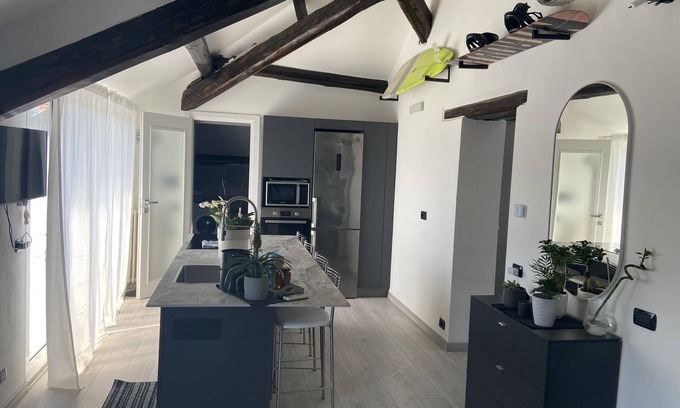 Albate Apartment | Rooftop Openspace With Balconies, Parking and bbq