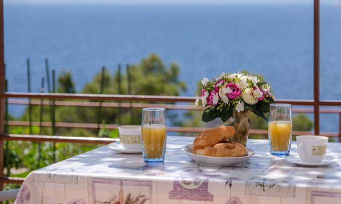 Brela Apartment | Rooms Sani - Double Room with Terrace and Sea View (S3)
