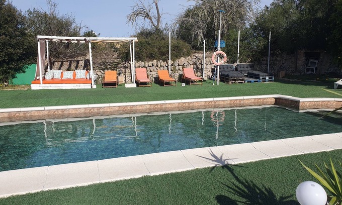 Costitx Cottage | rustic house with 2 bedrooms private pool barbecue in quiet area