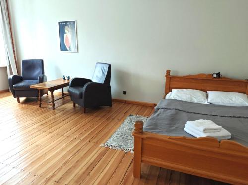 Lodz Apartment | Sage Green Cosy Studio