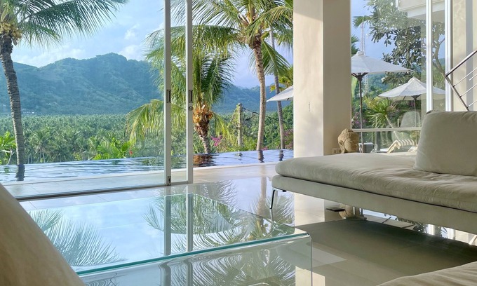 Sengkidu Villa | Sea & mountain view villa with pool, tropical garden and amazing staff