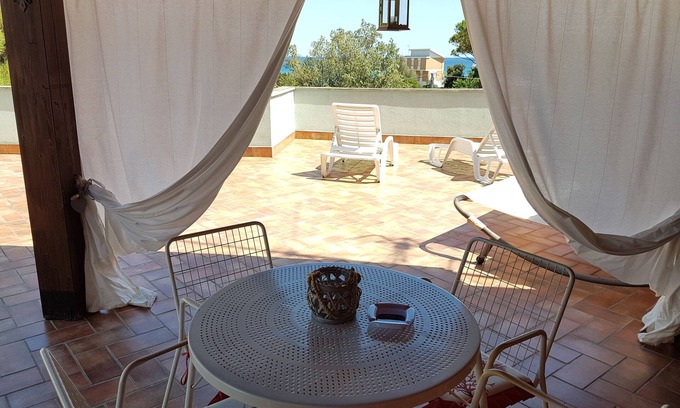 Latina Lido House | Sea view terrace with services