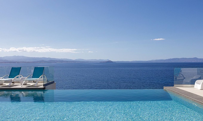 Stavros Villa | Seafront Villa With Sublime Views, Full Privacy, Infinity Pool & hot Tub!