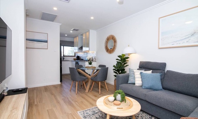 Henley Beach South Apartment | Seaside Smart Home Coastal Chic at Henley Beach