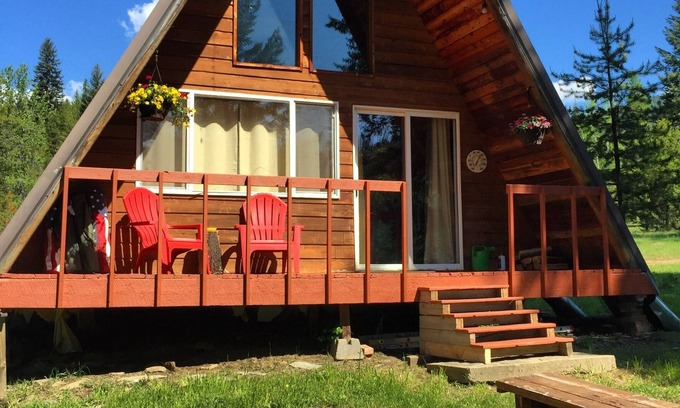 St. Regis Cabin | Secluded Aframe Cabin Retreat on 300 acres with Privacy in the Mountains.