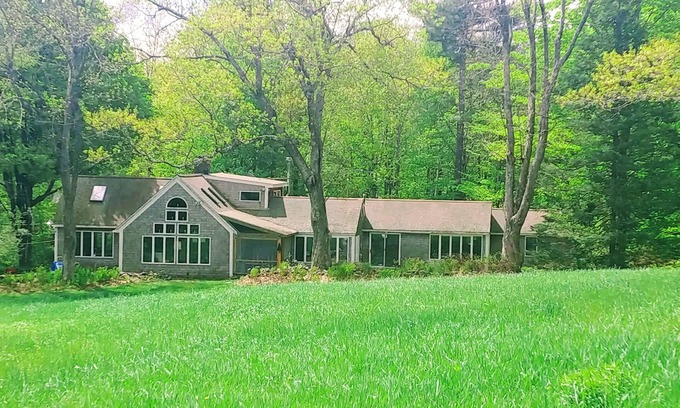 Jaffrey House | Secluded chalet on 50 acres at base of Mt Monadnock, near lakes -TESLA charger
