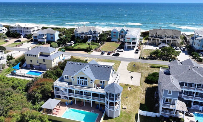 Whalehead Beach House | Semi-Oceanfront, Priv Pool, Hot Tub, ELEV, Rec Rm-WL980, OBX Beach Bliss