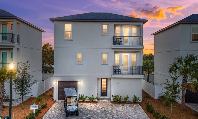 Miramar Beach House | Shearwater Chateau with Low-Speed Vehicle, Heated Pool, and Cornhole Field