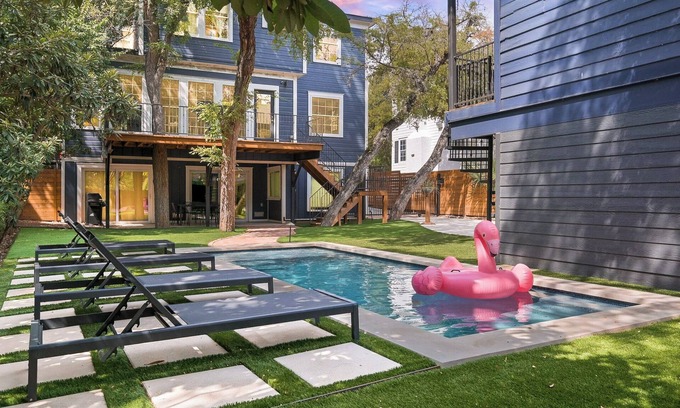 Clarksville House | Sleeps 20 - Pool, Luxe Historic Home + Guest House