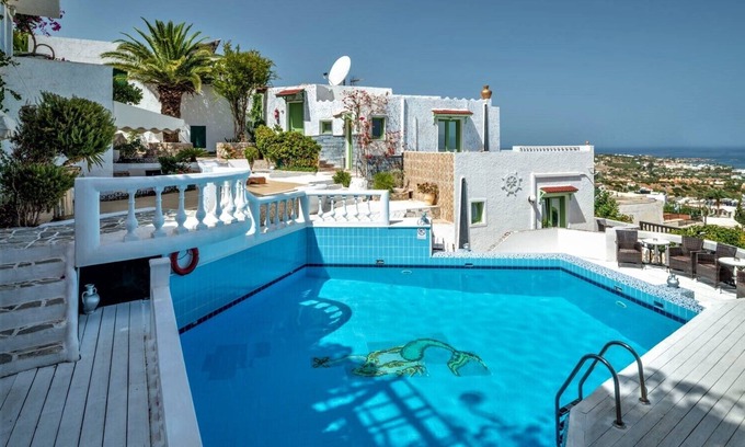 Piskopiano Apartment | Sleeps 8 - Sea View - Apartment - Pool - Garden